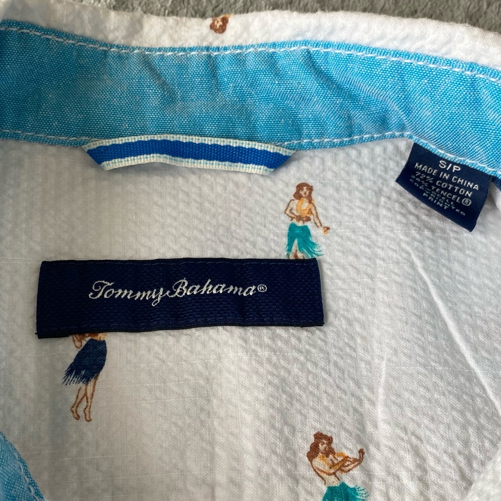 Tommy Bahama Mens Hula Oasis Camp Shirt short sleeve sz Small - Picture 6 of 12